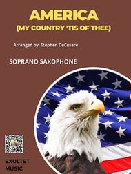 America (My Country, 'Tis of Thee) (Soprano Saxophone and Piano) P.O.D. cover Thumbnail